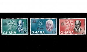 Ghana 1964 - Albert Einstein, Carver - Set of 3 Stamps - Scott #189-91 - MNH