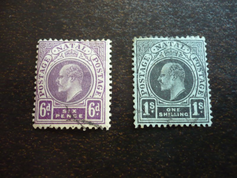 Stamps - Natal - Scott# 110-111 - Used Part Set of 2 Stamps