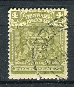 RHODESIA; 1898 early classic Springbok issue fine used 4d. value