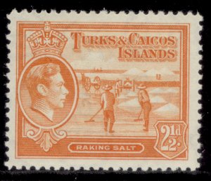 TURKS & CAICOS ISLANDS GVI SG199a, 2½d orange, LH MINT.