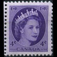 CANADA 1954 - Scott# 340 Queen 4c NH