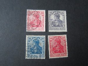 Germany 1920 Sc 119-20,123-4 FU