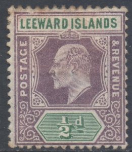 Leeward Is Scott 20 - SG20, 1902 Edward VII 1/2d MH*