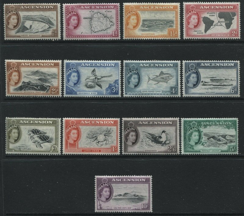 Ascension Island QEII 1956 complete set mint o.g. hinged