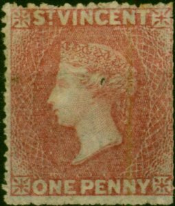 St Vincent 1861 1d Rose-Red SG1 Fine Unused