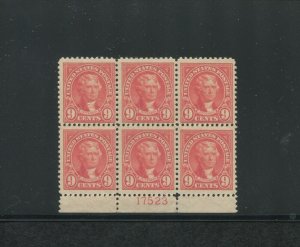 United States Postage Stamp #561 Mint F/VF Plate Block No. 17523