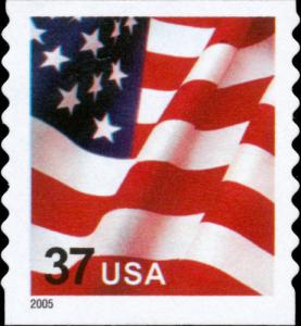 2005 37c American Flag, Coil, SA Scott 3633b Mint F/VF NH