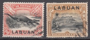 Labuan - 1898 Postage & Revenue Sc# 85/86a (9358) 