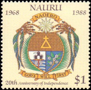 Nauru #343-346, Complete Set(4), 1988, Never Hinged