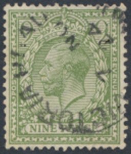 GB  SG 393b Pale  Olive Green    SC# 183 *  Used see details & scans