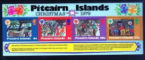 PITCAIRN ISLANDS #191a 1979 CHRISTMAS MINT VF NH O.G S/S4