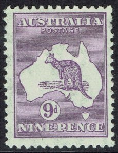 AUSTRALIA 1931 KANGAROO 9D WMK C OF A