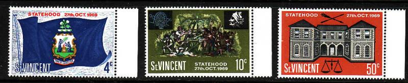 St Vincent-Sc#276-8-unused NH set-Statehood-Flags-1969-