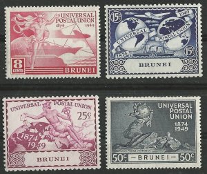 Brunei # 79-82  U.P.U.   75th anniversary   (4) Unused VLH