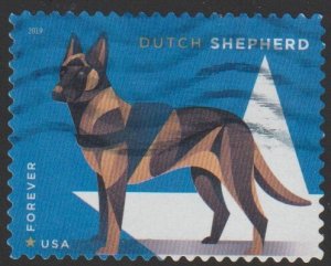 SC# 5408 - (55c) - Military Working Dogs, Dutch Shepherd - 4 of 4 - Used