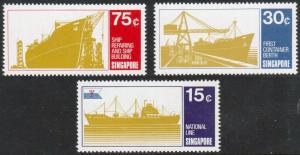 SINGAPORE Sc#126-128 1970 Ships Industr MNH CV$24