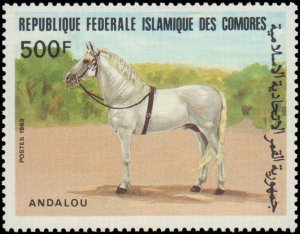 Comoro Islands #579-586, Complete Set(8), 1983, Horses, Never Hinged