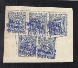 Philippines: Provisional Documentary Tax Stamp, Used, Barefoot #7X5 (27591)