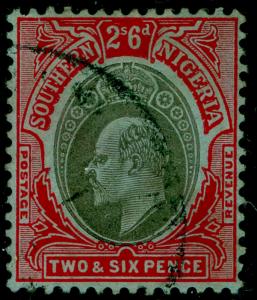 SOUTHERN NIGERIA SG41, 2s 6d black & red/blue, FINE used.