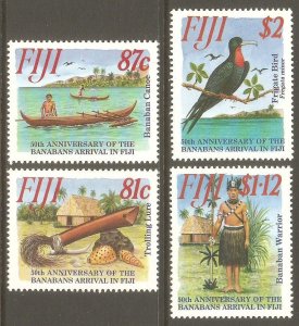 FIJI Sc# 749 - 752 MNH FVF Set of 4 50th Anniv. Banabans Arrival & Birds 1996