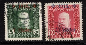 Bosnia 1915  Scott #B5-6 used (CV 7.15)