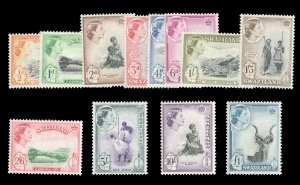 Swaziland #55-66 Cat$110, 1956 QEII, complete set, never hinged