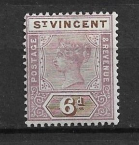 1898 St Vincent Sc68 6d Queen Victoria MH