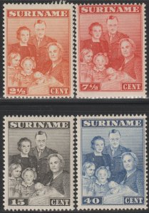 EDSROOM-16924 Suriname 176-179 MNH 1943 Complete Royal Family