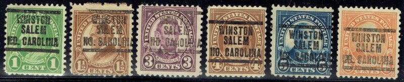 1926 6 4th Bureau precancel ERRORS f/WINSTON-SALEM NC (207) Nice small set!!