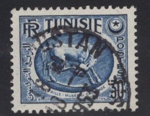 Tunisia   #223  used  1953   horse  30fr