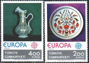 Turkey. 1976. 2385-86. Handicrafts, Europe-Sept. MNH. 