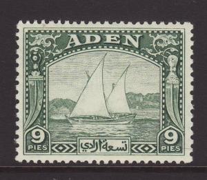 1937 Aden 9 Pies Dhow Mounted Mint SG2