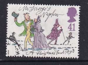 Great Britain  #1532  used  1993  A Christmas carol 41p