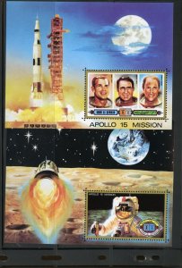 UMM AL QIWAIN APOLLO 15 MISSION SET OF TWO  SOUVENIR SHEETS MINT NEVER HINGED