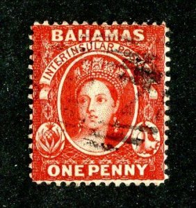 1863  Sc #16 used cv.$20 ( 596 Bahamas )
