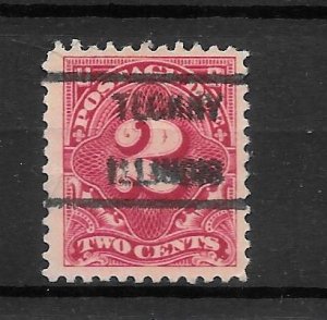 Techny Illinois  Precancel   Postage Due