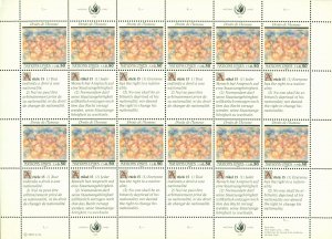 UNITED NATIONS GENEVA 209-10 SHTS- 12 MNH(HINGED IN SELVEGE) CV$24.00.BIN $12.50