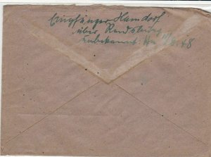 Germany Bad Sachsa 1948 Allied Occupation Stamps Cover to Hamdorf Ref 32374