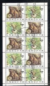 Faroe Islands 351a Used 1998 Birds Booklet Pane