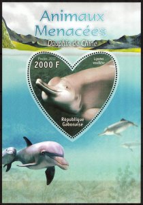 Gabon 2012 Marine Life Dolphins S/S MNH