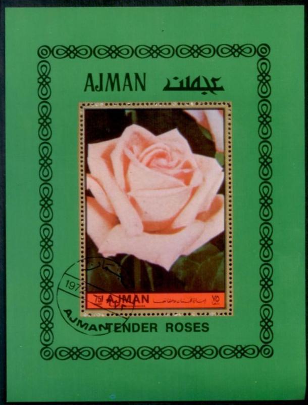 Ajman 1972 Tender Rose CTOL378