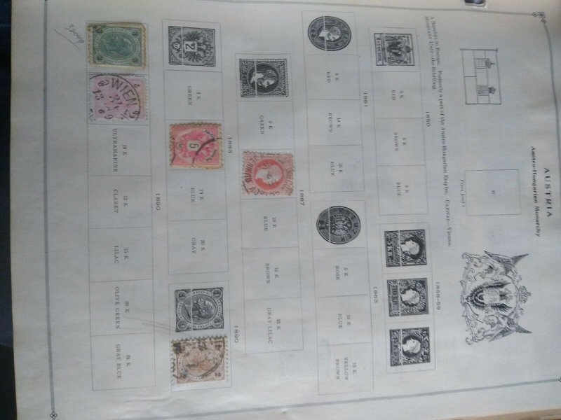 187 Austria stamps 1800s 1900s Collection. 