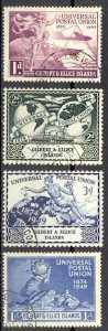 Gilbert & Ellice Islands Sc# 56-59 Used 1949 UPU Issue