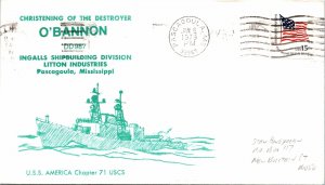 CHRISTENING OF THE DESTROYER O'BANNON DD-987 AT INGALLS SHIPBUILDING PASCAGOULA