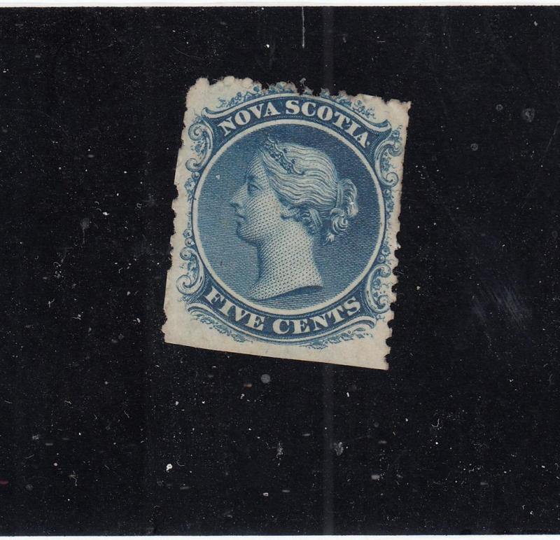 NOVA SCOTIA # 10  F-MNGH 5cts 1860-1863 CAT VALUE $250