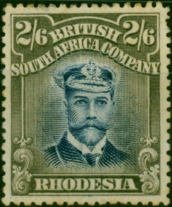 Rhodesia 1913 2s6d Deep Blue & Grey SG249 Fine MM