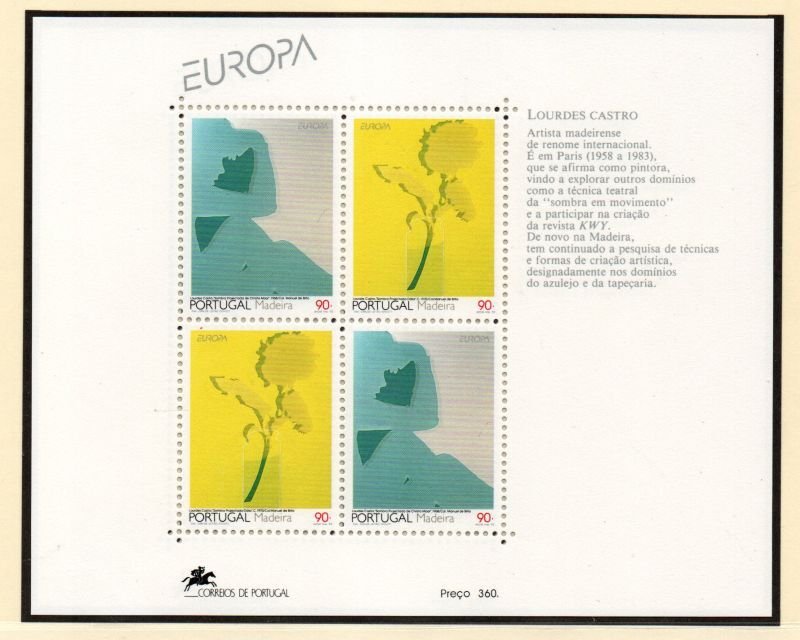 Portugal  Madeira Sc 167 1993  Europa stamp sheet mint NH