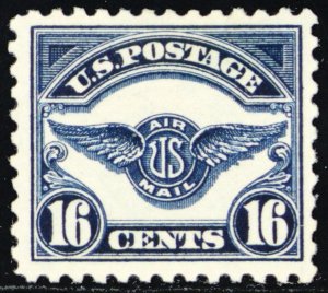 C5, Mint OG LH 16 ¢ Wings - VF A Nice Stamp SCV $60 ** Stuart Katz