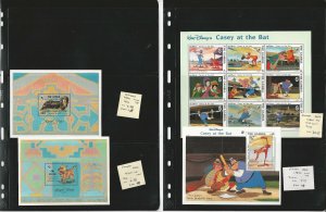Gambia Stamp Collection on 12 Pages, 1993-1996 Disney, JFZ