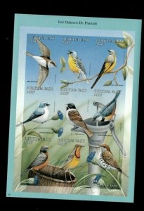 Burkina Faso 1998 - Birds - Scott #1104 - IMPERF Stamp Sheet of 9 - MNH